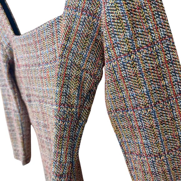 REVOLVE Free People Uptown Girl Plaid Tweed Long Sleeve Mini Dress Women size 6 - Picture 6 of 8